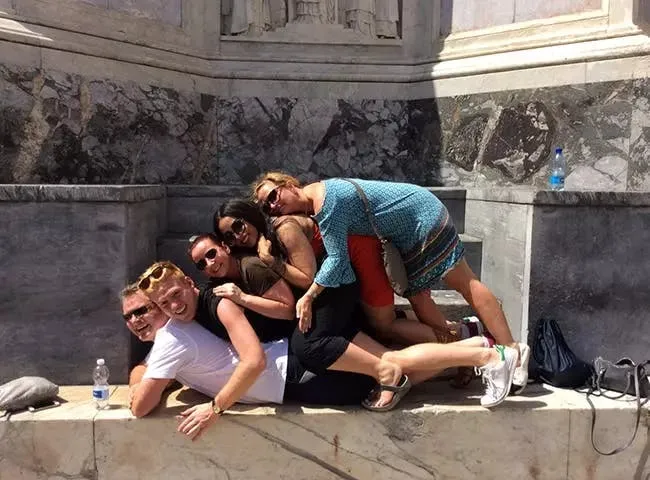 W.IN.E Networking team participating in a custom team building activity in New York, USA