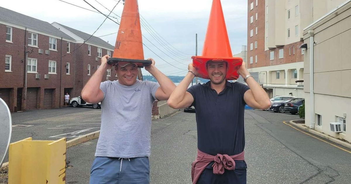 JetHQ team participating in an Urban Explorer outdoor team building activity