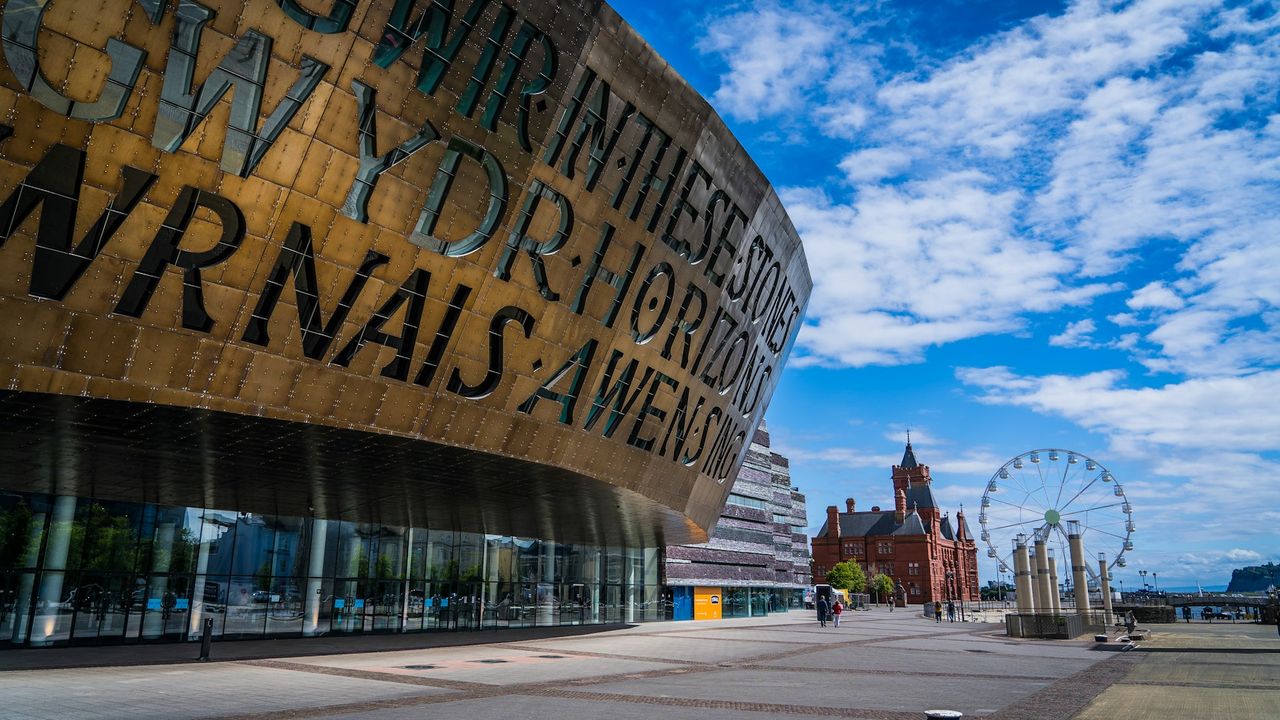 Wales Millennium Centre and Cardiff Bay waterfront