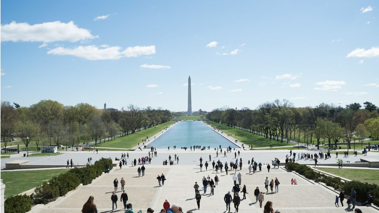 Washington Monument and Reflecting Pool on the National Mall