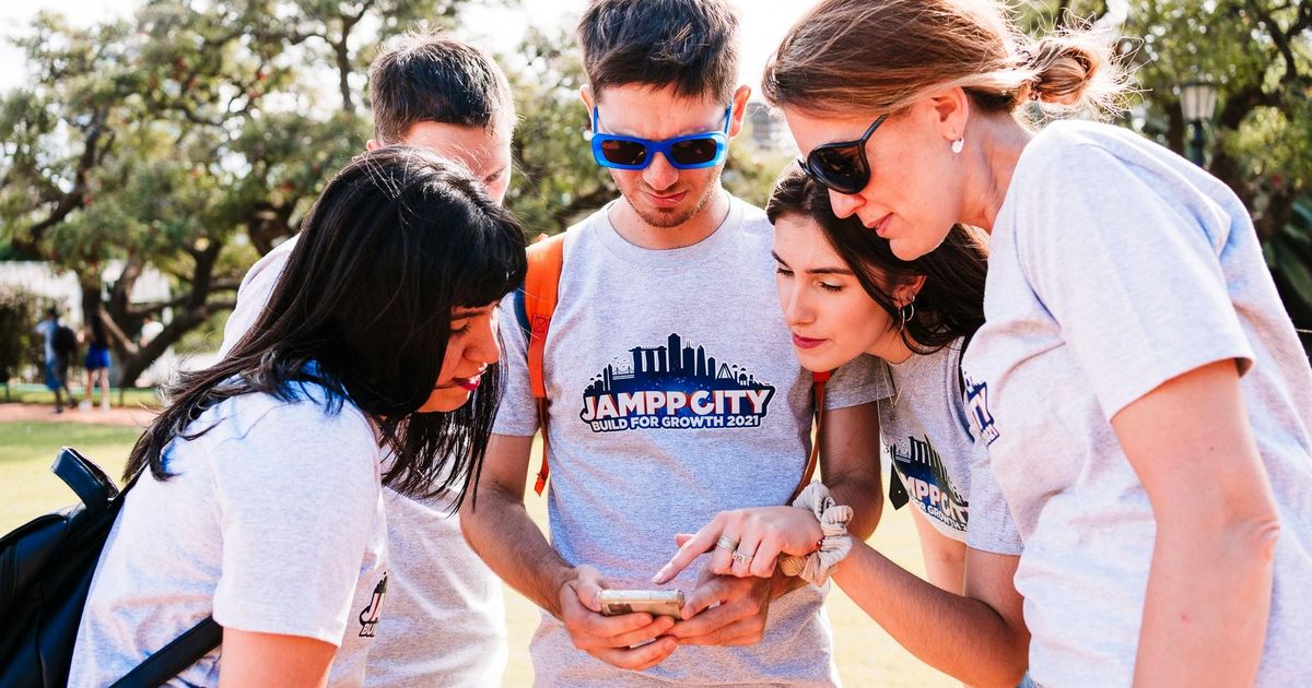 JAMPP team participating in an international team building activity