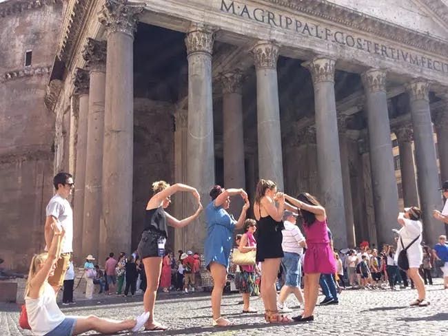 L’Oréal team participating in a City Explorer team building activity in Rome, Italy,