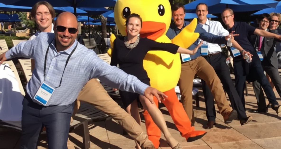 Law firm team participating in a team building activity in Orlando, Florida with 1000 participants