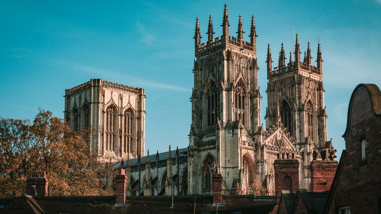 York Minster towers above historic rooftops