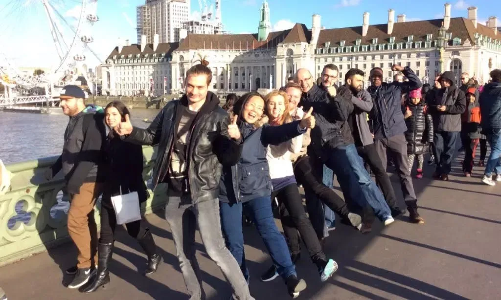 Osborne team participating in an City Explorer team building activity in London, England